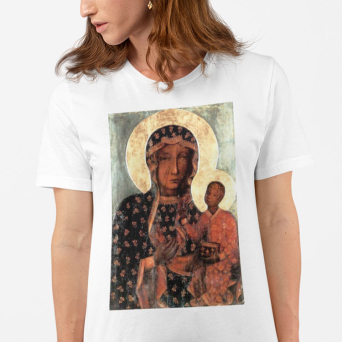 Obraz Matki Boskiej Częstochowskiej - koszulka damska