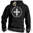 Krzyż Świętego Benedykta - Cross Saint Benedict - bluza z kapturem czarna