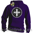 Krzyż Świętego Benedykta - Cross Saint Benedict - bluza z kapturem fioletowa