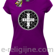 Krzyż Świętego Benedykta - Cross Saint Benedict - koszulka damska fioletowa