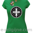 Krzyż Świętego Benedykta - Cross Saint Benedict - koszulka damska zielona