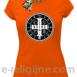 Krzyż Świętego Benedykta - Cross Saint Benedict - koszulka damska pomarańczowa