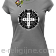 Krzyż Świętego Benedykta - Cross Saint Benedict - koszulka damska szara