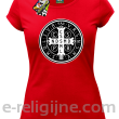 Krzyż Świętego Benedykta - Cross Saint Benedict - koszulka damska czerwona