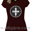 Krzyż Świętego Benedykta - Cross Saint Benedict - koszulka damska brązowa