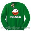 POLSKA Emotik dwukolorowy - Bluza standard bez kaptura zielona 