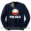 POLSKA Emotik dwukolorowy - Bluza standard bez kaptura granatowa 