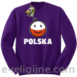 POLSKA Emotik dwukolorowy - Bluza standard bez kaptura fioletowa 