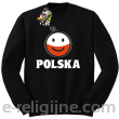 POLSKA Emotik dwukolorowy - Bluza standard bez kaptura czarna 