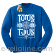 Totus Tuus - Bluza męska standard bez kaptura niebieski