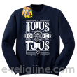 Totus Tuus - Bluza męska standard bez kaptura granatowy