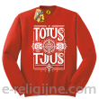 Totus Tuus - Bluza męska standard bez kaptura czerwony