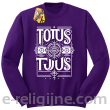 Totus Tuus - Bluza męska standard bez kaptura fioletowy