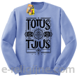 Totus Tuus - Bluza męska standard bez kaptura błękitny