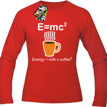 E=mc2 - energy = milk*coffee2 - longsleeve męski