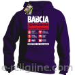 BABCIA - Jednoosobowa działalność gospodarcza - Bluza z kapturem fioletowa 