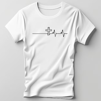Linia Życia - wykres krzyż - koszulka męska