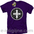 Krzyż Świętego Benedykta - Cross Saint Benedict - koszulka męska fioletowa