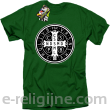 Krzyż Świętego Benedykta - Cross Saint Benedict - koszulka męska zielona