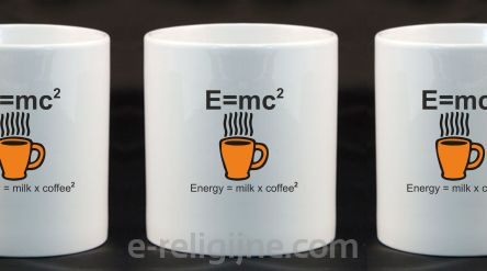 E=mc2 - energy = milk*coffee2 - Kubek ceramiczny biały 