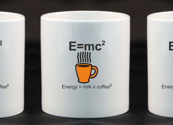 E=mc2 - energy = milk*coffee2 - Kubek ceramiczny 