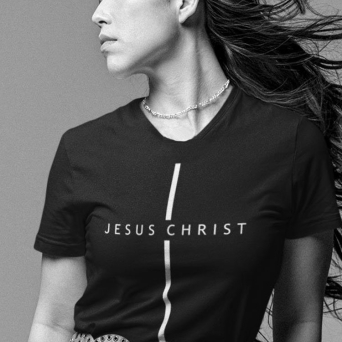 Jesus Christ Simpe Cross - koszulka damska