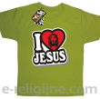 I love Jesus StickStyle - koszulka dziecięca kiwi