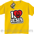 I love Jesus StickStyle - koszulka dziecięca żółta