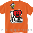 I love Jesus StickStyle - koszulka dziecięca pomrańczowa