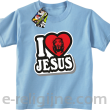 I love Jesus StickStyle - koszulka dziecięca błękitna