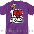 I love Jesus StickStyle - koszulka dziecięca fioletowa