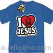 I love Jesus StickStyle - koszulka dziecięca niebieska