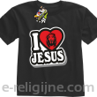 I love Jesus StickStyle - koszulka dziecięca czarna