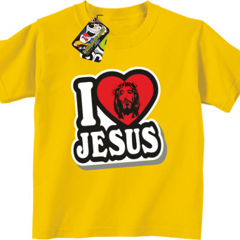 I love Jesus StickStyle - koszulka dziecięca 