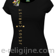 JESUS CHRIST Cross pionowy napis - koszulka damska 15