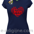 Jezus Serduszko z napisami - koszulka damska -9