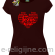 Jezus Serduszko z napisami - koszulka damska -6