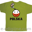 POLSKA Emotik dwukolorowy - Koszulka dziecięca kiwi