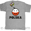 POLSKA Emotik dwukolorowy - Koszulka dziecięca melanż 