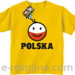 POLSKA Emotik dwukolorowy - Koszulka dziecięca żółta 