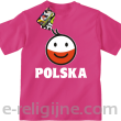 POLSKA Emotik dwukolorowy - Koszulka dziecięca fuchsia 