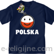 POLSKA Emotik dwukolorowy - Koszulka dziecięca granatowa 