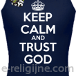 Keep Calm and Trust God - top damski granatowy