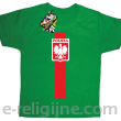 Koszulka POLSKA pionowy pasek z herbem - Koszulka dziecięca khely