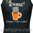 E=mc2 - energy = milk*coffee2 - Top damski czarny 