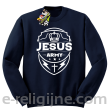 Jezus Army Odznaka - bluza męska STANDARD bez kaptura - granatowa