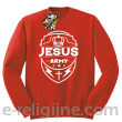 Jezus Army Odznaka - bluza męska STANDARD bez kaptura - czerwona