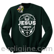 Jezus Army Odznaka - bluza męska STANDARD bez kaptura - butelkowa