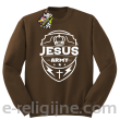 Jezus Army Odznaka - bluza męska STANDARD bez kaptura - brązowa