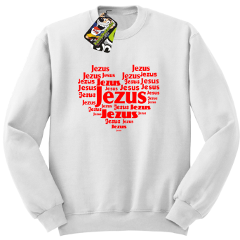 Jesus Serduszko z napisami - bluza STANDARD
